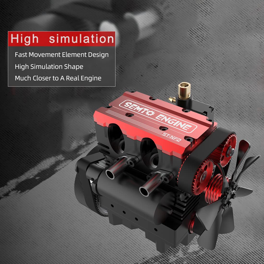 SEMTO ENGINE Metal Engine Kit that Works, ST-NF2 Mini Engine